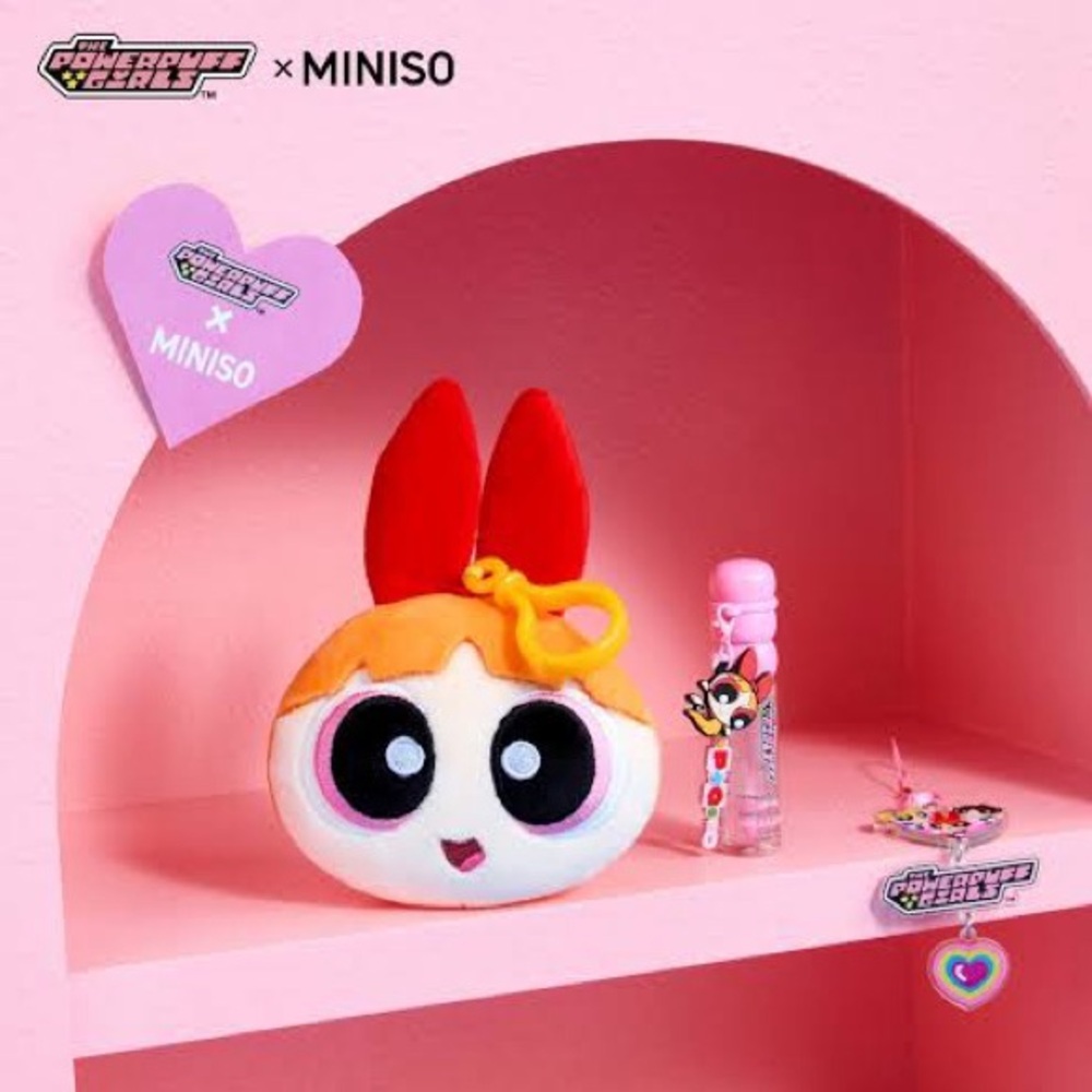MINISO The Powerpuff Girls Plush Keychain Blossom